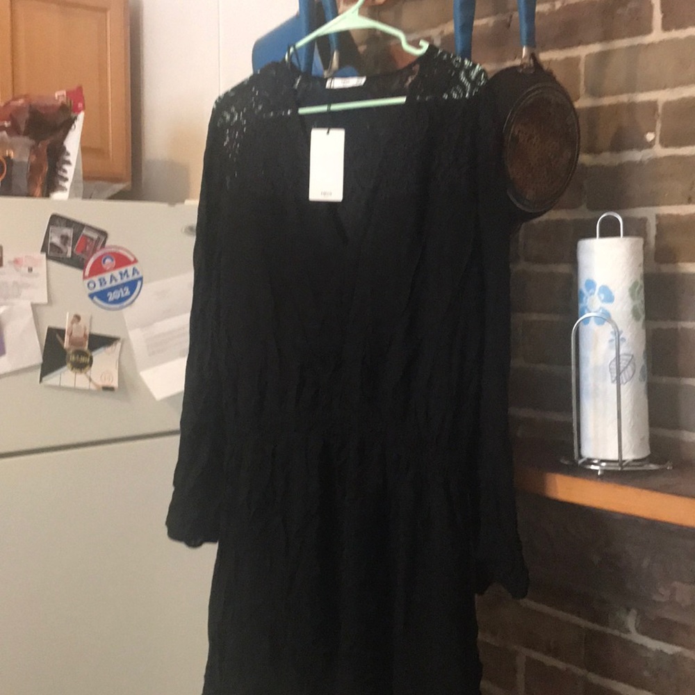 MANGO knew length dress with lace detail